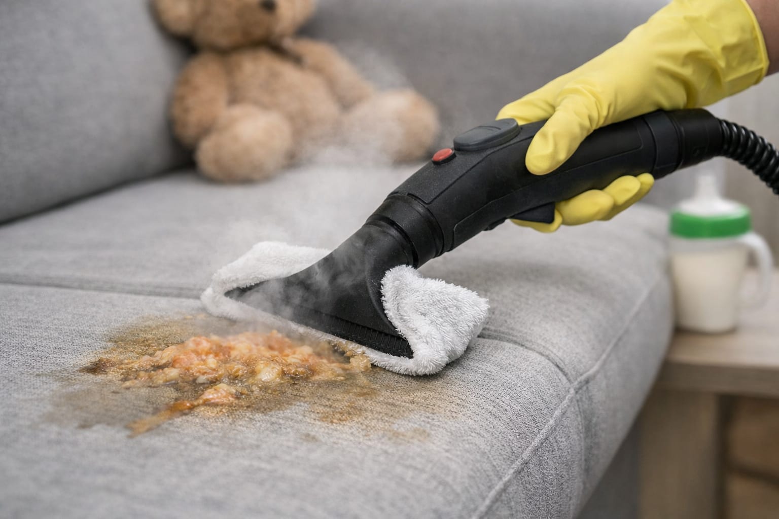 Rengøring af sofa med damprenser – Guide til børnefamilier