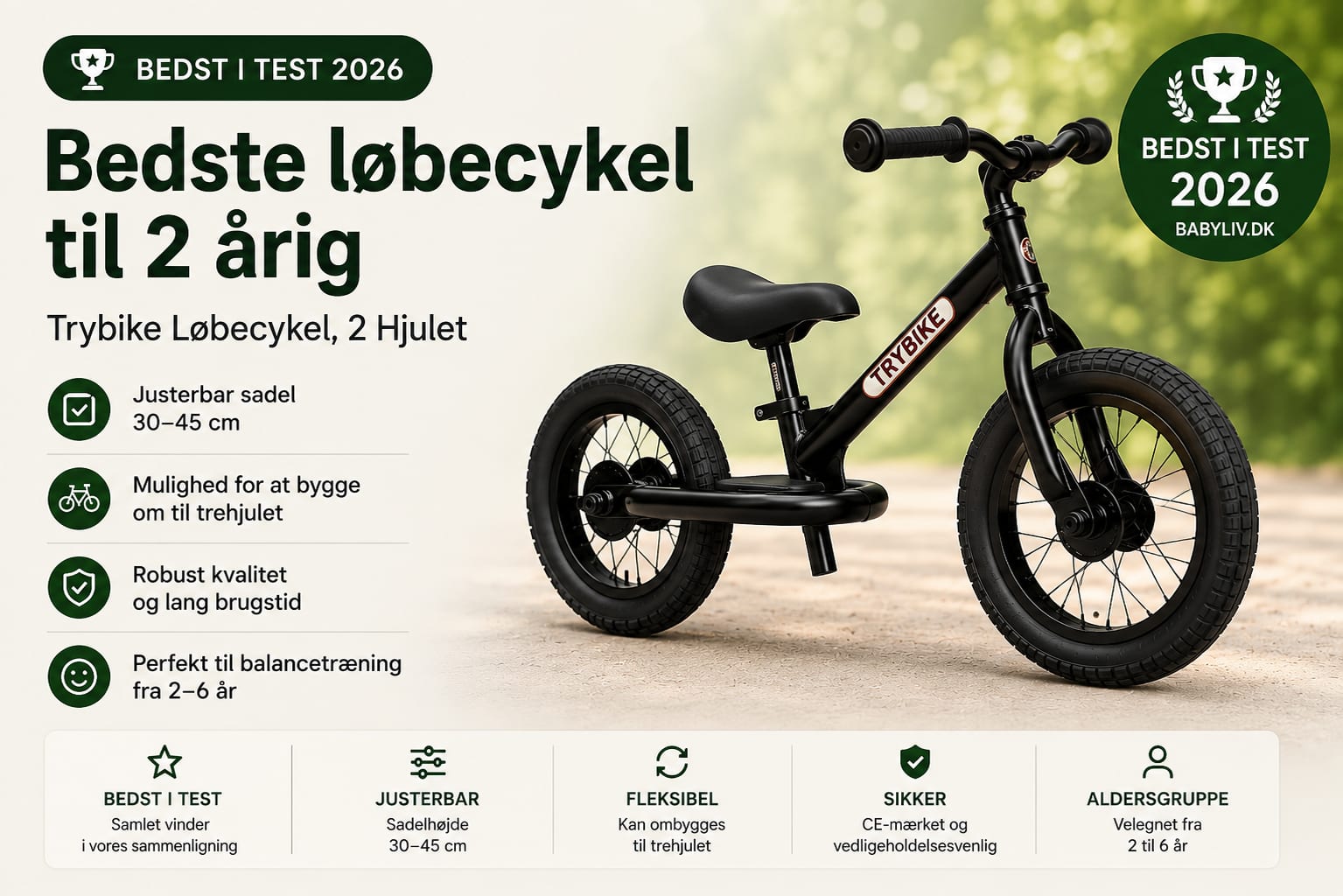 Bedste løbecykel til 2 årig