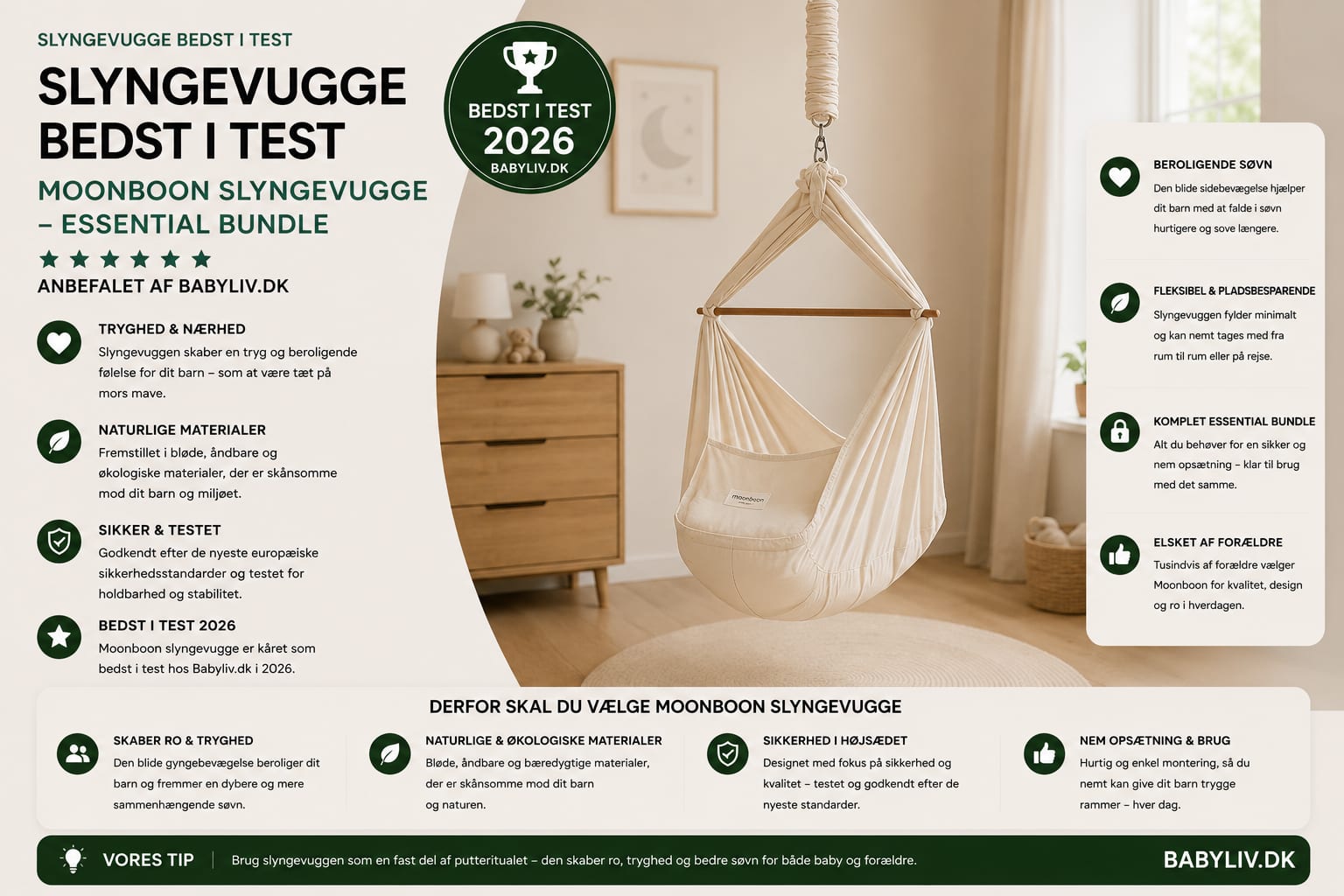 Slyngevugge bedst i test