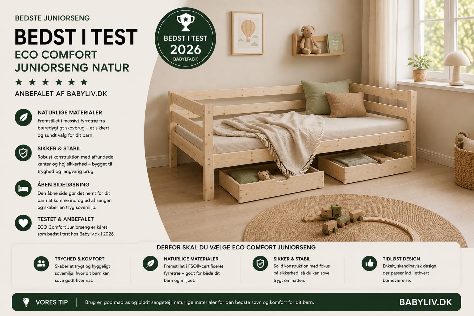 Bedste juniorseng - Bedst i test
