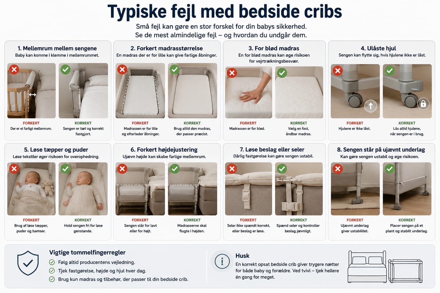 Typiske fejl med bedside cribs
