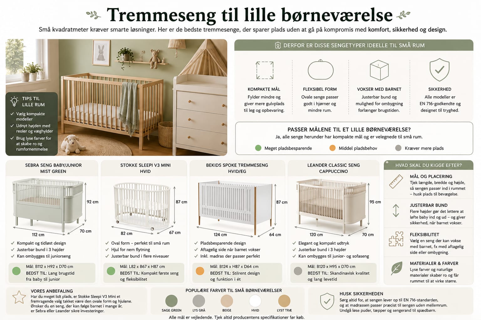 Tremmeseng til lille børneværelse