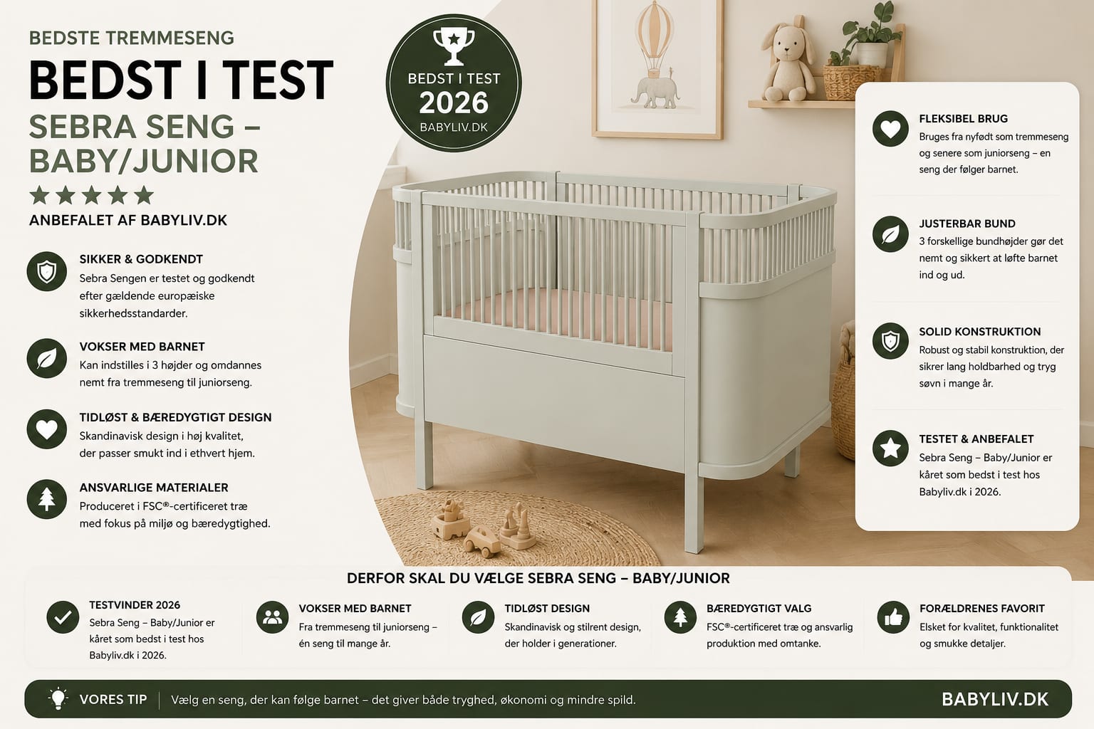 Bedste tremmeseng - Bedst i test