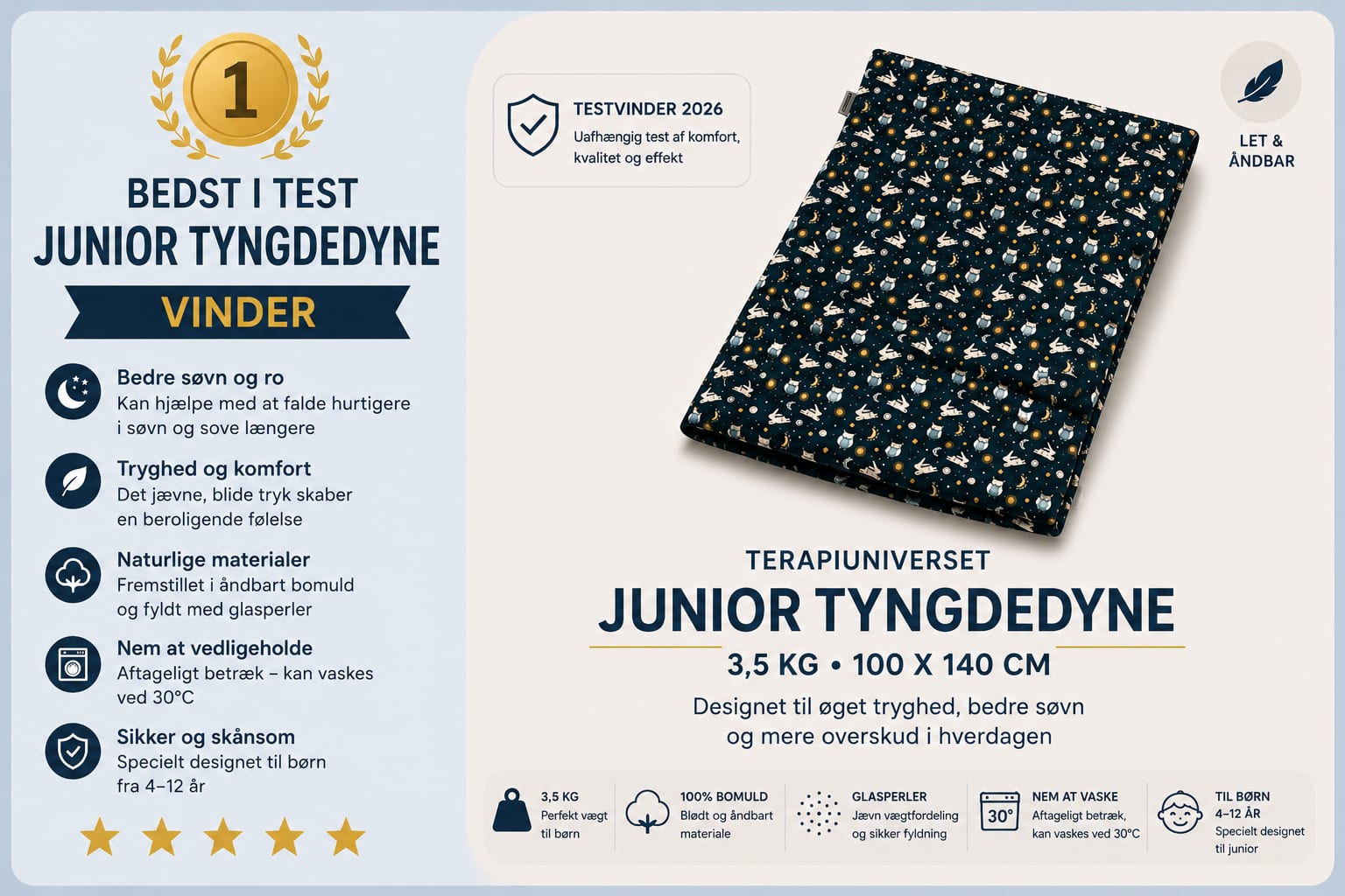 Tyngdedyne junior bedst i test