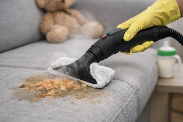 Rengøring af sofa med damprenser – Guide til børnefamilier