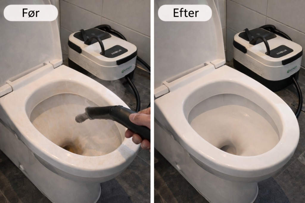 Rennoa Steam Cleaner anmeldelse - før og efter billede