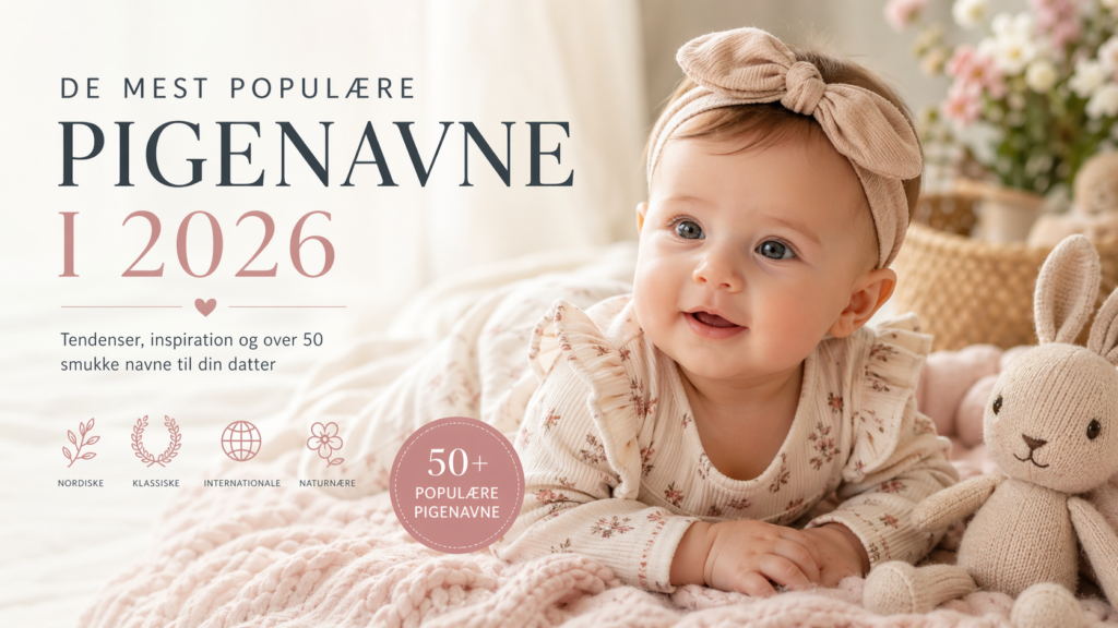 Se de mest populære pigenavne i 2026