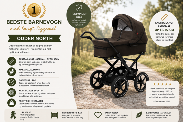 Bedste barnevogn med langt liggemål