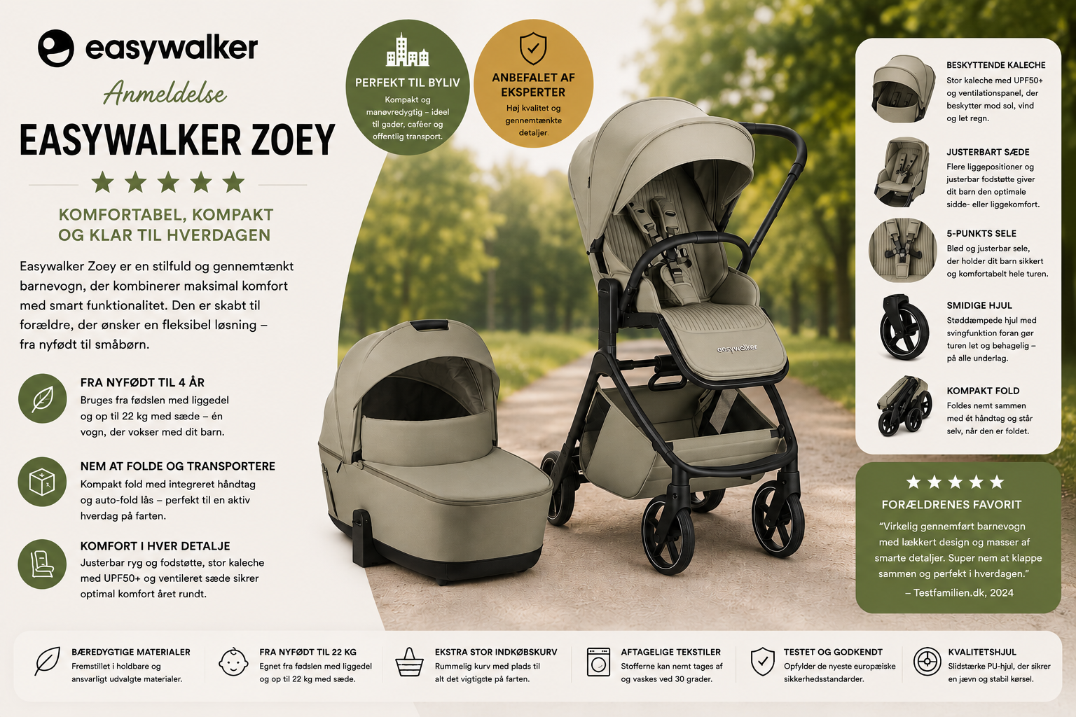 Easywalker Zoey anmeldelse - En kompakt kombivogn til byliv