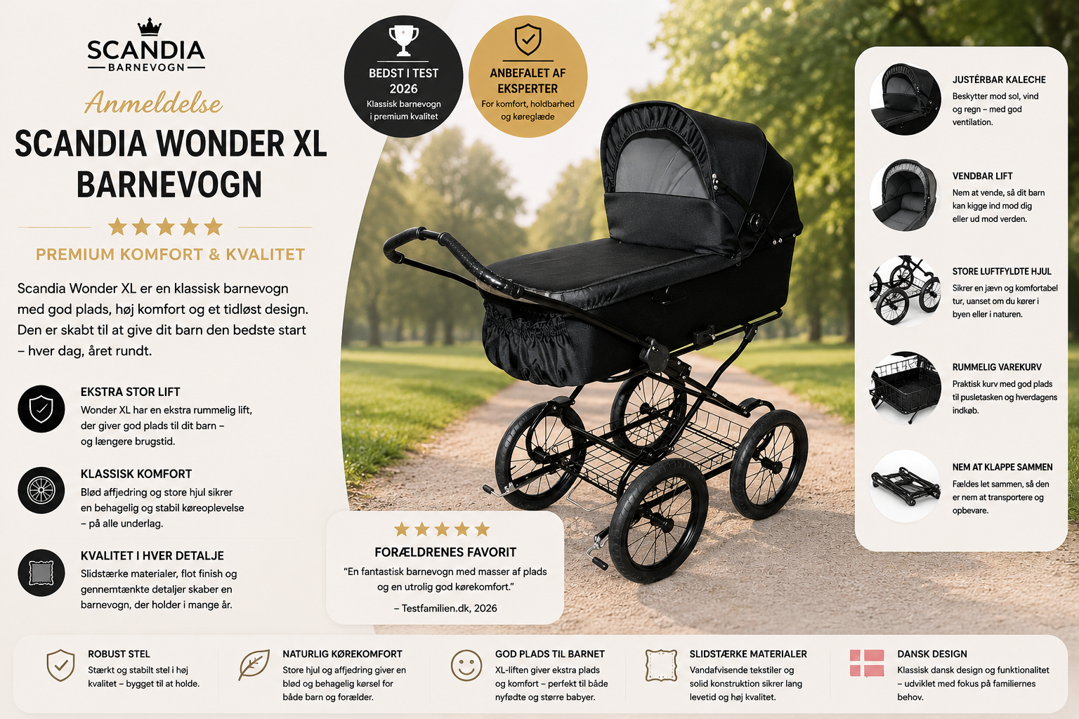 Scandia barnevogn anmeldelse - Scandia Wonder XL barnevogn