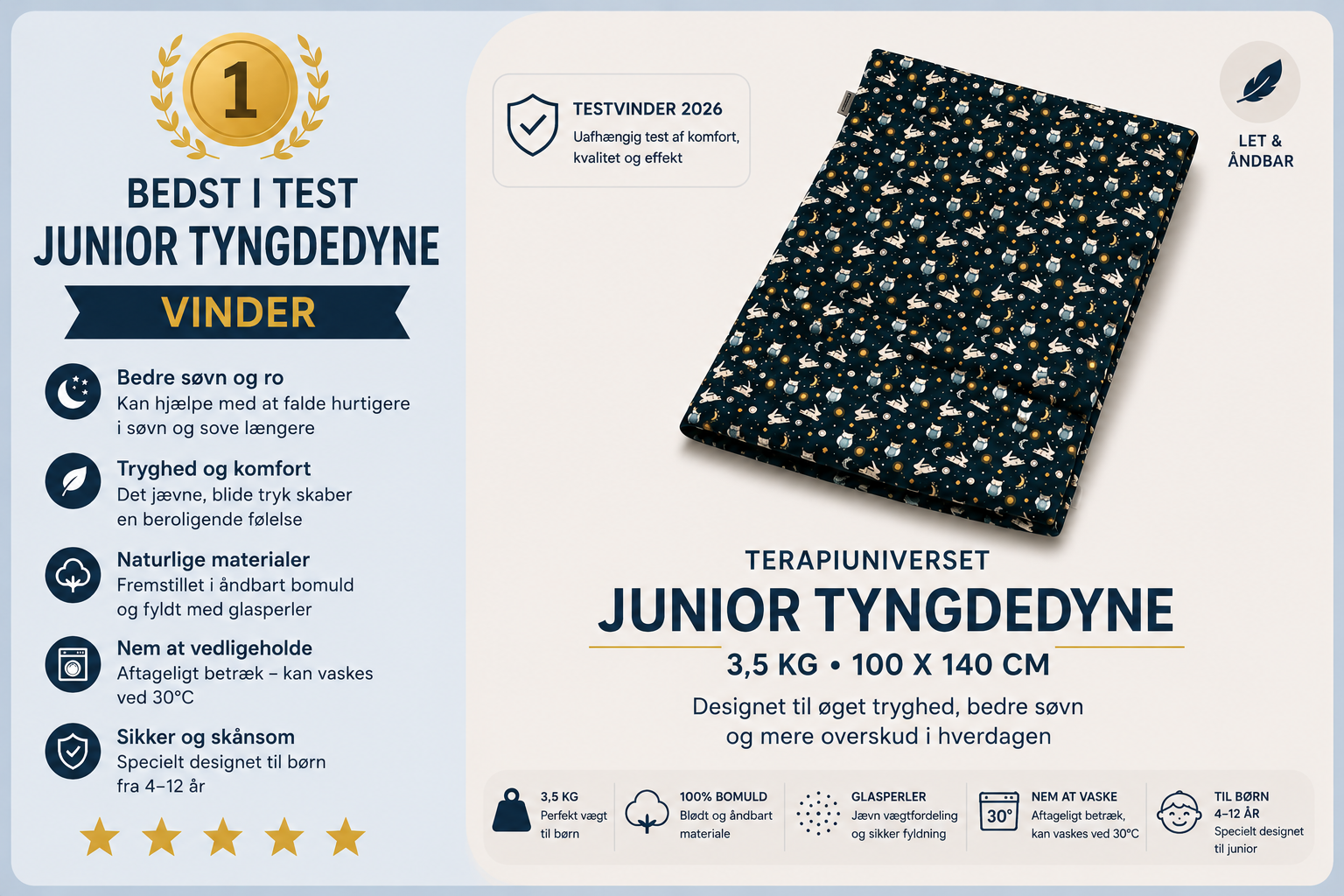 Tyngdedyne junior bedst i test
