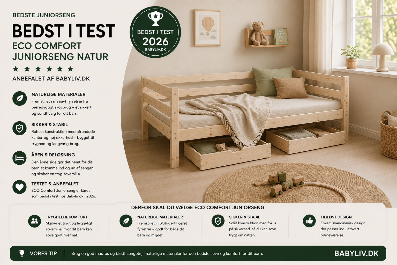 Bedste juniorseng - Bedst i test
