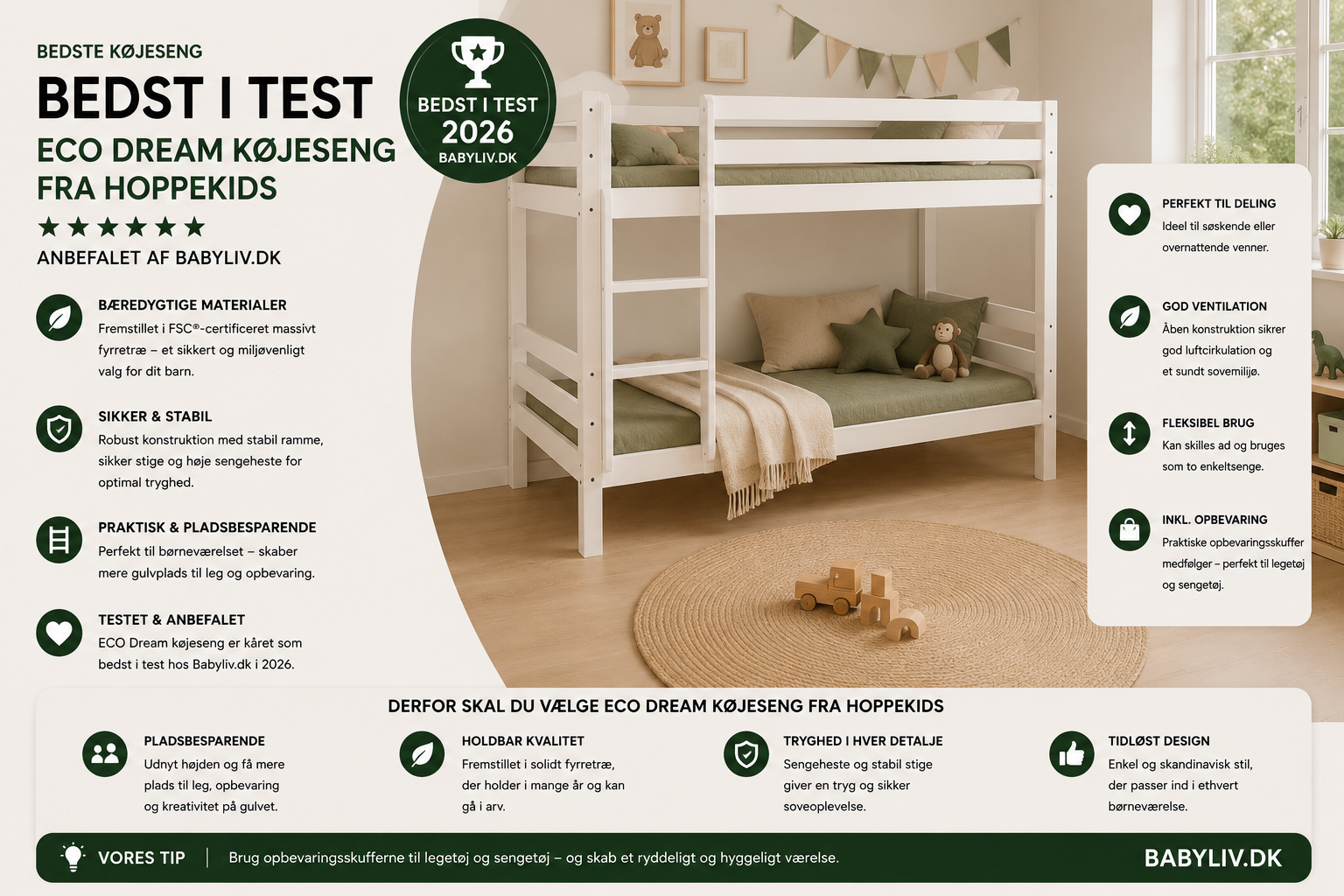 Bedste køjeseng