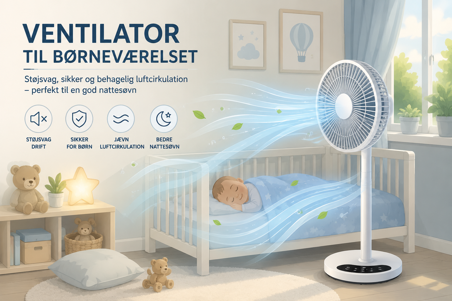 Ventilator til børneværelse